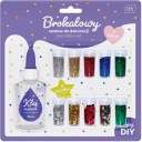 GLITTER UMELECKÝ SET LEPIDLÁ FLITRY GLITTER
