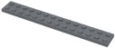 LEGO TANIER 2X14 - TMAVO SIVÁ Č. 91988 - 1ks.