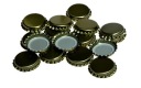viečka na pivné fľaše, zlaté, 100 ks, 26 mm