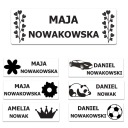 Samolepky s menom bábätka, meninový zápisník, 50 ks