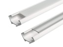 BIELY ROHOVÝ PVC PROFIL na LED pásy 1m + LAMPA