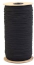 Plochá elastická pletená spodná bielizeň Elastická čierna 5mm - 5m