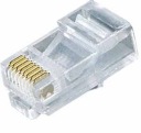 Tienená modulárna zástrčka 8p8c, typ PLUG-wire-RJ45