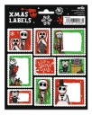 Nálepky na darčeky The Nightmare Before Christmas 18 ks vianočné