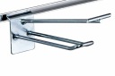 Slatwall dvojitý hák, pozinkovaný, s 30 cm predlžovacím ramenom