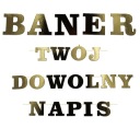 BANNER girlanda VÁŠ NÁVOD ľubovoľný text ZLATÁ