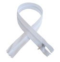 Zips, SAMOSTATNÝ Zips, KRYTÁ ČIPKA, 50cm, BIELA