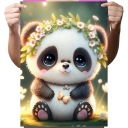 DIAMANTOVÁ VÝŠIVKA Diamantová maľba Diamantová mozaika pre deti Súprava Panda