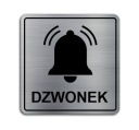 Doska BELL 8x8cm, samolepiaca, gravírovaná