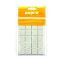 SAMOLEPIACIE PLSTENÉ PODLOŽKY 20x20MM BIELE 20 str