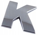 C7X57 ZNAK PÍSMENO CHROMOVANÉ PÍSMENO k K VEĽKÉ 5,6 cm