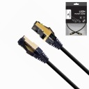 PATCHCORD LAN ETHERNET RJ45 CAT8 SFTP SIEŤOVÝ KÁBEL 0,5M ČIERNY