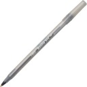 Strieborné BIC Round Stic Medium klasické guľôčkové pero, čierny atrament 1,0 mm, 1 kus