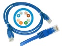 Kábel LAN 0,25 m, internet kat.5e UTP, 10 ks