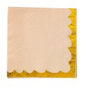 BÉŽOVÉ ZLATÉ papierové obrúsky narodeninové 10 ks párty 33X33 cm svadobné