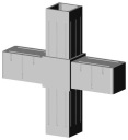 Plastová spojka 30x30x2, 2D4 V30 X2