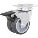 OTOČNÉ KOLESO S BRZDOVÝMI TANDEMOVÝMI KOLESAMI 50MM 80KG