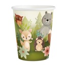 PAPIEROVÉ POHÁRKY NA NArodeninovú oslavu FOREST FRIENDS 6 ks