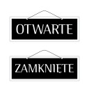 2-stranný laminovaný nápis OTVORENÉ ZATVORENÉ