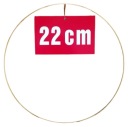ZLATÝ prsteň/ráfik na lapače snov a makramé, 22 cm