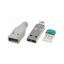 USB Zástrčka pre kábel s krytom / USBA-PLUG/IDC