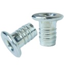 10x Náboj na nabíjanie M8 x 16 mm s nákružkom na prírodné drevo, biely pozink