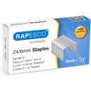 Silné kancelárske oceľové sponky Rapesco 24/6 mm 1000 kusov do zošívačky