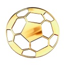 Futbalový futbal Dekor na stranu torty Plexiglass Gold Mirror