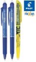 PILOT FRIXION Clicker 0,5 modrý 2x + zvýrazňovač