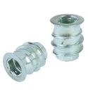 10x nástrčná skrutka M6 x 15 mm, nábytková vložka na drevo, so 6 imbusovým kľúčom