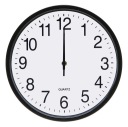 NÁSTENNÉ HODINY 25cm Tiché Plynulý chod VEĽKÉ číslice ČIERNA 2315