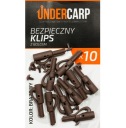 Hnedá spona na zatvárací špendlík Undercarp
