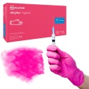 Rukavice nitrilové MERCATOR NITRYLEX magenta AQL 1,5 100 ks veľkosť M