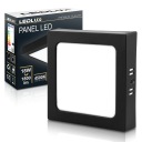 Prisadený LED panel 18W NW čierny 17,5x17,5cm stropné svietidlo Plafon štvorcové