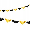 Halloweenska girlanda Bats, zlatá a čierna, 250 cm P