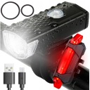 LED BICYKLOVÉ SVETLO ZADNÉ PREDNÉ NA BICYKEL USB SET