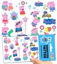 UMÝVAJÚCE DOČASNÉ TETOVANIE PRE DETI DETSKÉ PEPPA PIG ORIGINÁLNE DIZAJNY