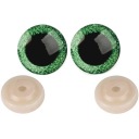 Bezpečné OČI GLITTER zelené 25 mm PLYŠ