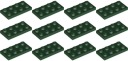 LEGO 3020 TANIER 2x4 tmavozelená (15g) 12 ks