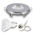Zápustné halogénové svietidlo IP44 + LED GU10 7W 3000K