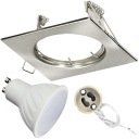 PEVNÁ HALOGÉNOVÁ LAMPA + GU10 5W NEUTRÁLNA LED ŽIAROVKA 4000K + ZÁSUVKA