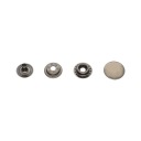 Kovové patentky, 10 sád, čierne, 12,5 mm