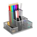 Organizér na stôl Pen&GO 4 priehradky PG9056 - Strieborný