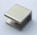 Držiak BRACKET, montáž na sklenenú policu, štvorcová žabka, 28x28 mm INOX