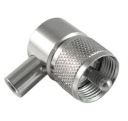 CB UC1 UHF skrutkovacia zástrčka RG58 TEFLON ANGLE ANGLE (1609a)