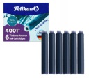 Pelikan krátke perá, 6 kusov, tyrkysové