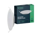 V-TAC LED panelové vstavané prémiové stropné svietidlo 18W okrúhle fi220 4000K 1980lm