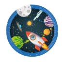 Rocket Space papierový tanier 23 cm /a'8