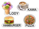 NÁLEPKA NA MENU NA TABUĽKU PIVO ZMRZLINA PIZZA MNOHÉ DIZAJNY NA VÝBER