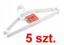 Biele vešiaky na šaty do šatníka, sada 5 ks